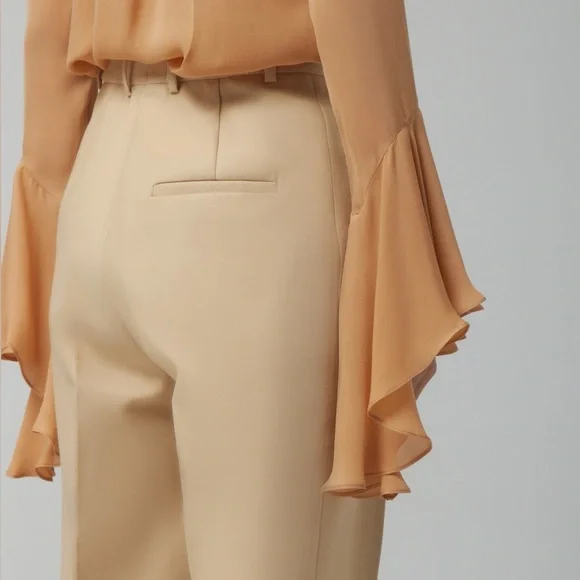 KHAITE 2 Magdeline Pant Khaki Classic Beige Women's Trousers - Picture 4 of 11